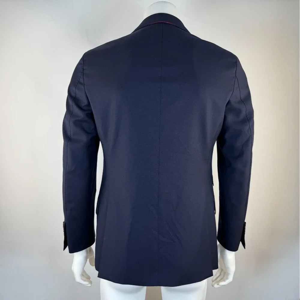 SuitSupply Vitale Barberis Canonico Wool‎ Jacket Mens 38 EUC Double-Vented Navy
